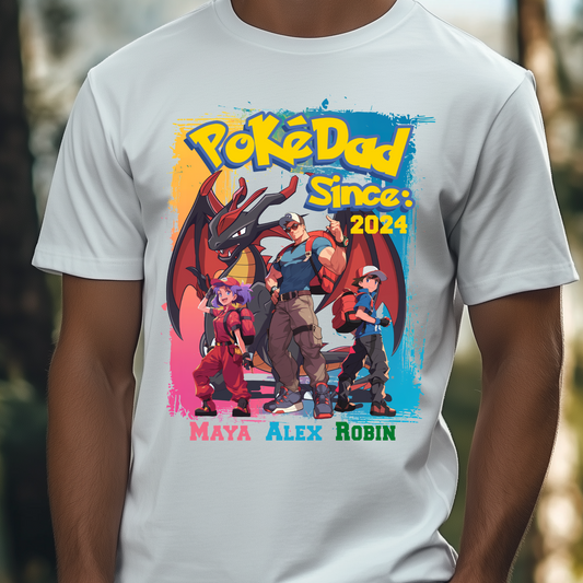 Das Pokedad T-shirt für den besten Trainer Papa!